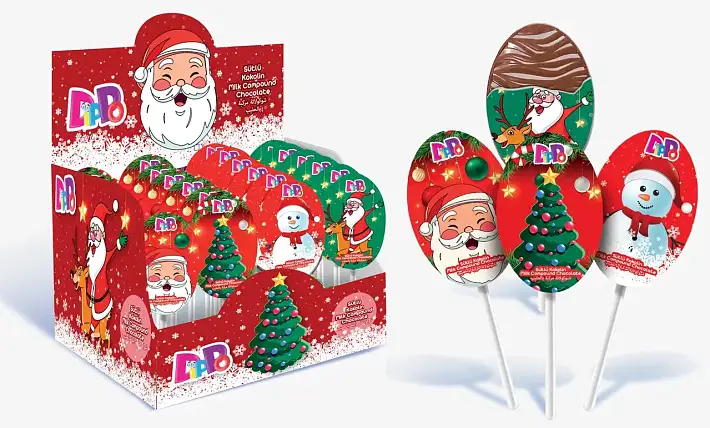 Фигурки "Dippo Lollipop Santa Claus" 22г/24шт/ТД Холодок