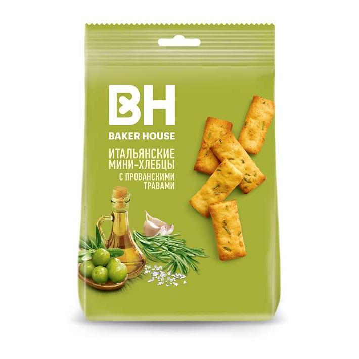 Мини-хлебцы "Baker House" с прованскими травами, оливковым маслом и морской солью 110г/Раменский КК