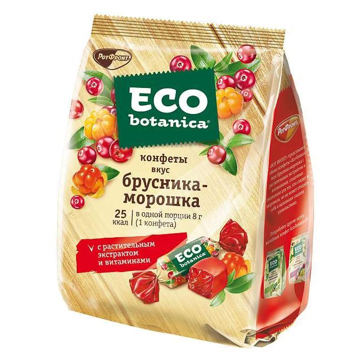Конфеты "Eco-botanica" вкус Брусника и Морошка 200 гр/Рот-Фронт