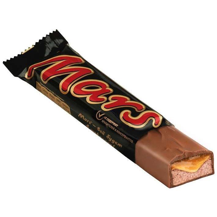 Шоколадный батончик "МARS" с нугой и карамелью 50 гр/Mars