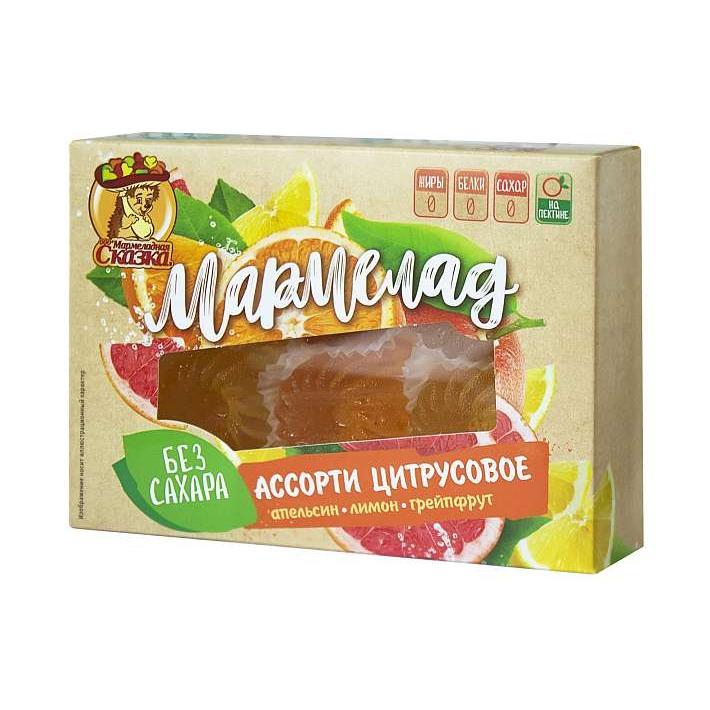 Мармелад "Ассорти Цитрусовое" на Фруктозе 200г/Мармеладная сказка