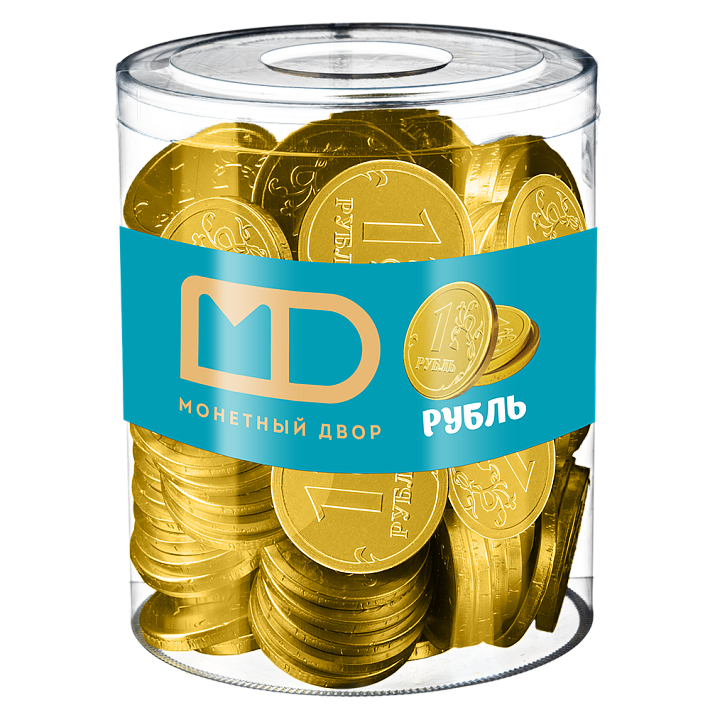 Шоколадные монеты "Рубль" 6г/120шт/Монетный двор