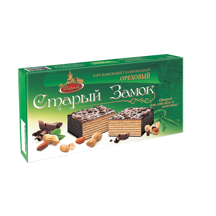 Торт "Ореховый" вафельный глазированный  250г/Вереск