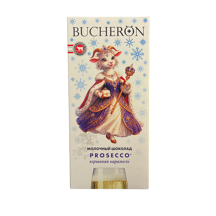 Шоколад "BUCHERON" молочный вкус Просекко и взрывная карамель НГ 70г/Интер Групп