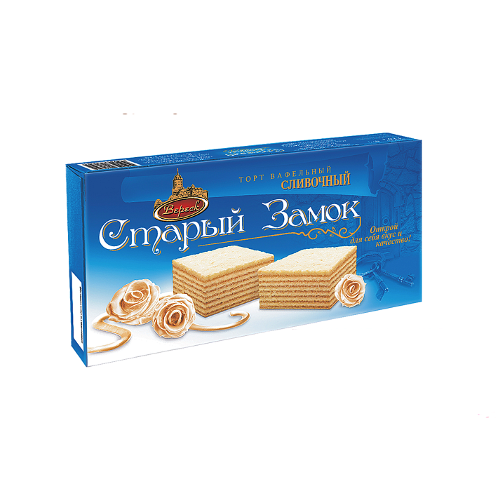 Торт "Сливочный" вафельный 210г/Вереск