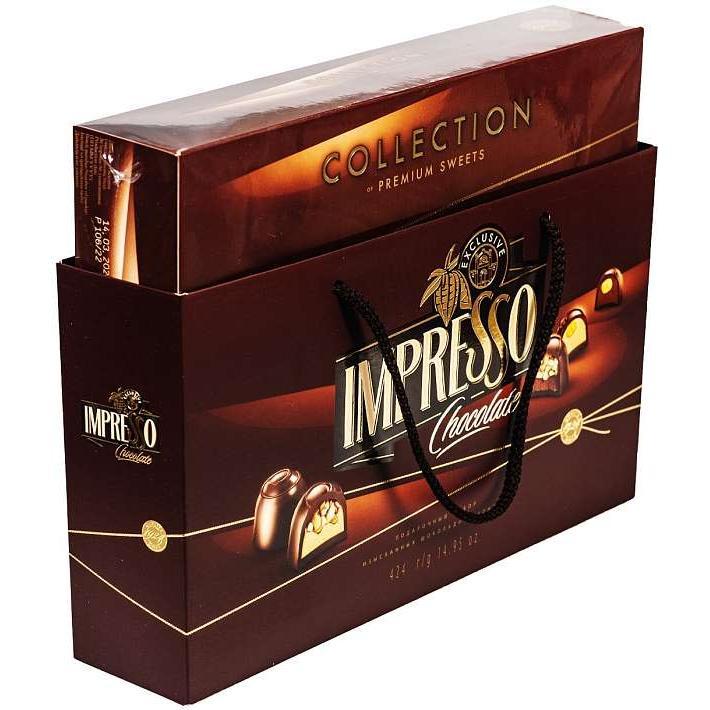 Набор шоколадных конфет IMPRESSO PREMIUM BROWN 424г / Спартак