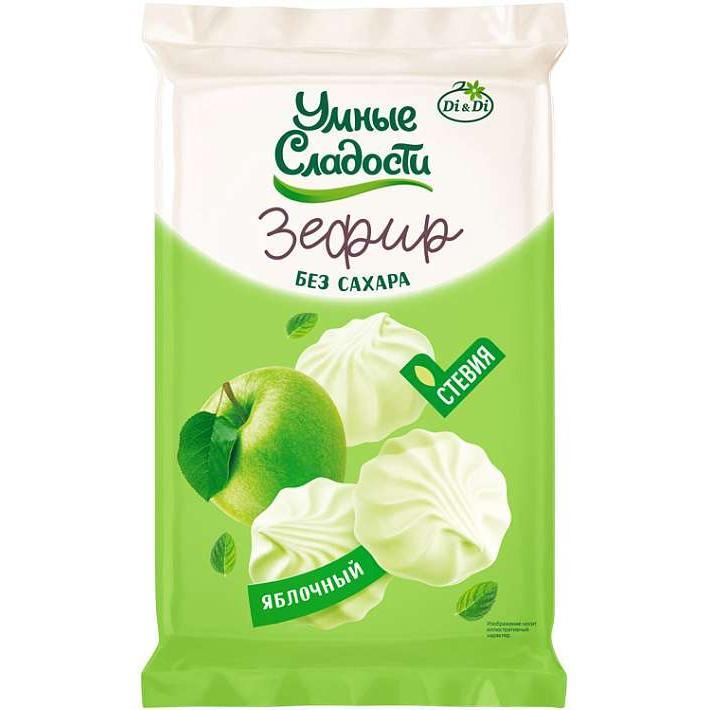 Зефир "Умные сладости" со вкусом Зеленое яблоко 150г/Ди энд Ди