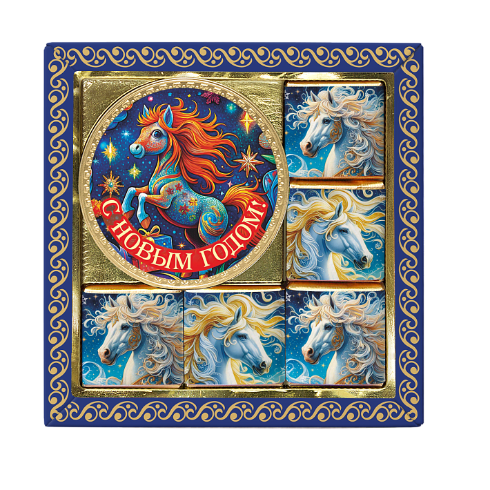 Набор из шоколадок и медали "Символ Года" 50г/Шоколадный Дом