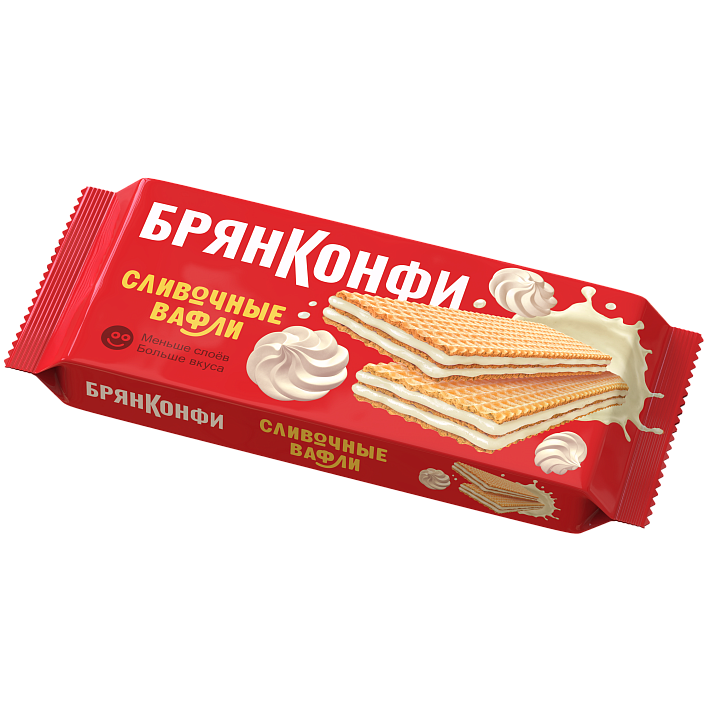 Вафли Сливочные 190г/Брянконфи