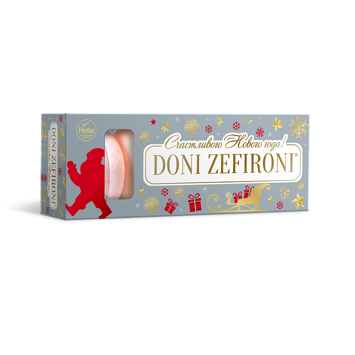 Зефир "DONI ZEFIRONI" Марципан и яблоко ассорти НГ 210г/КФ Нева