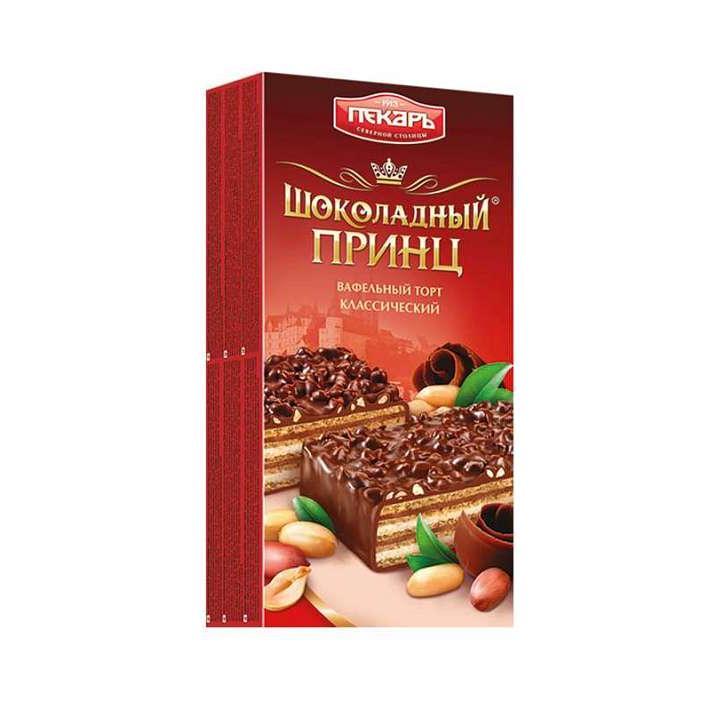 Торт вафельный "Шоколадный принц" классический 260г/Пекарь