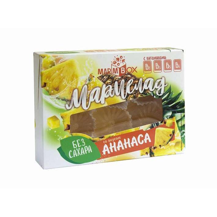 Мармелад "Marmbox" на Фруктозе со вкусом Ананаса 200г/Мармеладная сказка