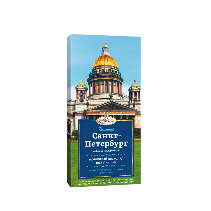 Шоколад "Великий  Санкт Петербург" экстрамолочный 88г/КФ Крупской