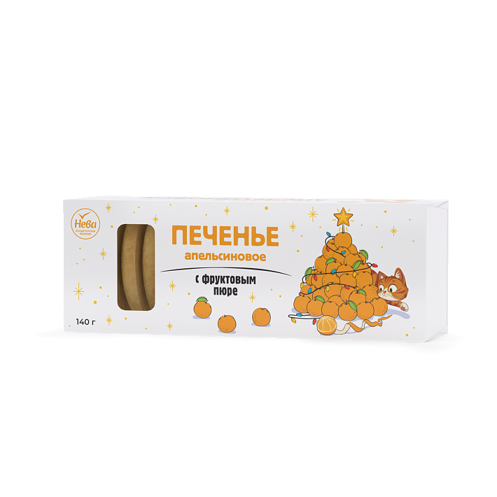 Печенье "Апельсиновое" НГ 140г/Нева КФ