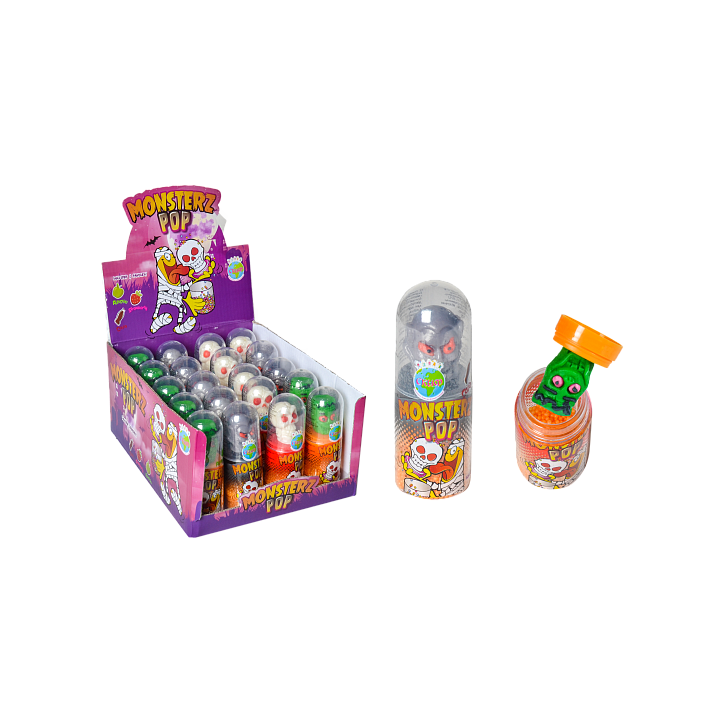 Леденец Монстр 40г (20г драже +20г леденец) 40г/20шт/12бл/Скиф