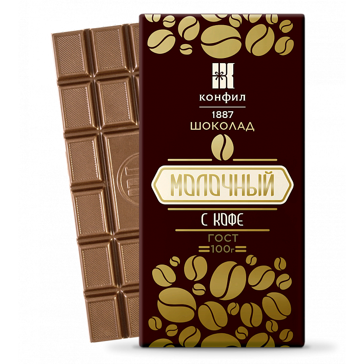 Шоколад "Молочный с Кофе" 100 г/КОНФИЛ