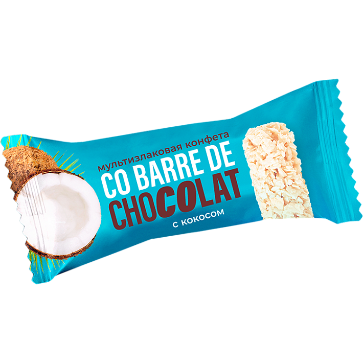 Конфеты "Сo barre de Chocolat" мультизлаковые с Кокосом 2 кг/Ваш Шоколатье+