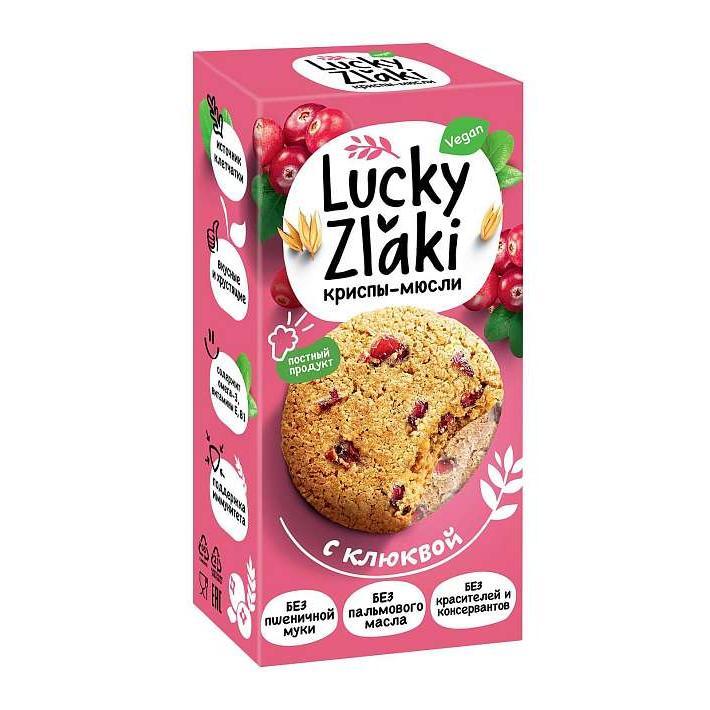 Продукты "Криспы-мюсли" зерновые для завтрака с Клюквой 100г/Черемушки