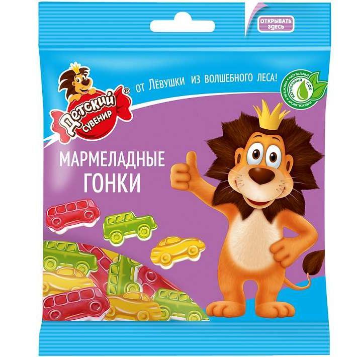 Мармелад жевательный "Детский Сувенир" мармеладные гонки 70г/Славянка