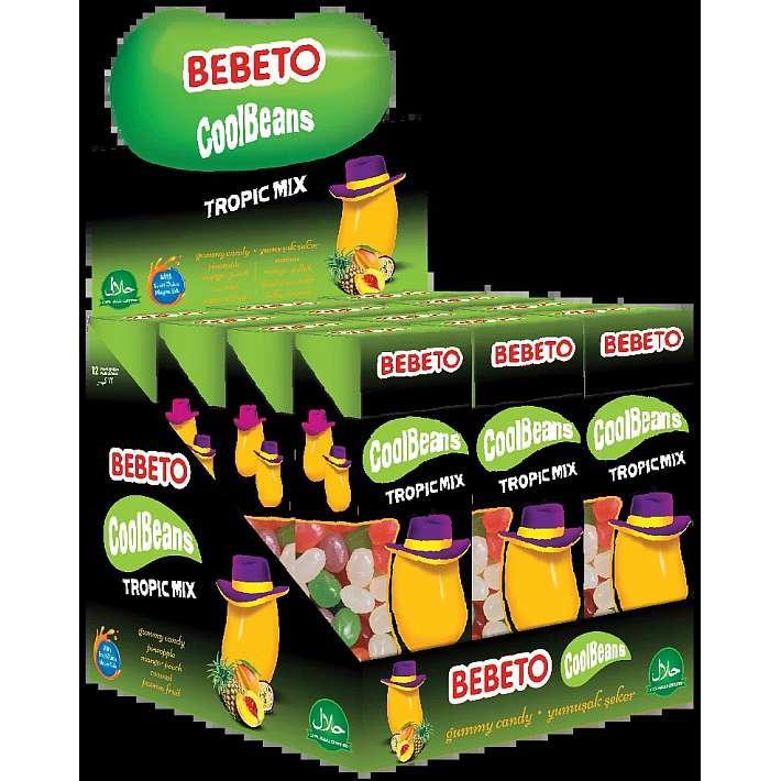 Жевательный мармелад "COOL BEANS TROPIC MIX" 30г/12шт/Bebeto