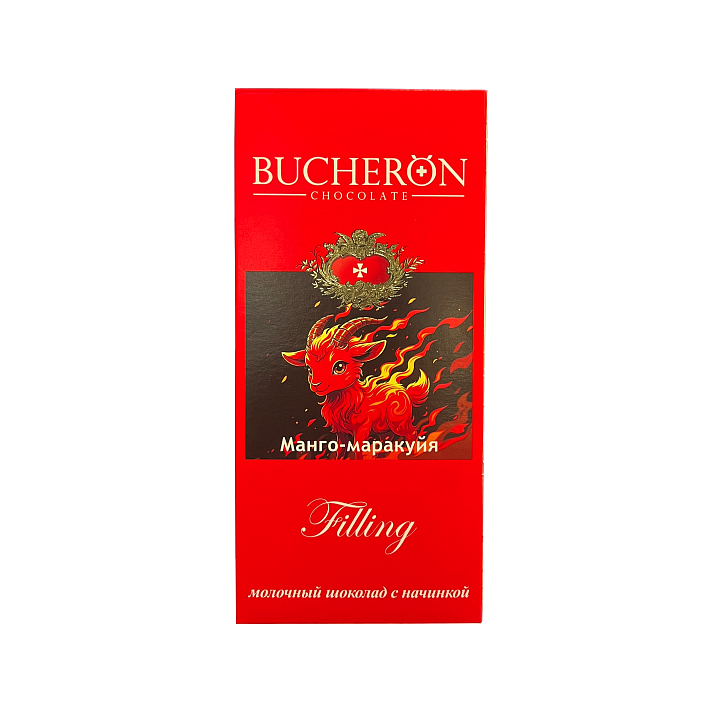 Шоколад "BUCHERON" молочный вкус Манго-Маракуйя НГ 85г/Интер Групп
