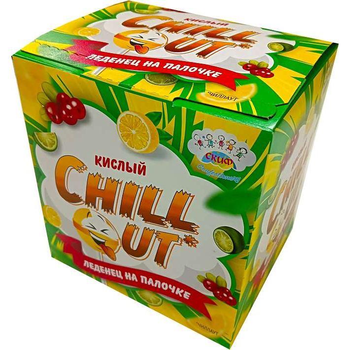 Карамель "Chillout" с охлаждающим эффектом с кислым вкусом лимона, клюквы 10г/100шт/Скиф