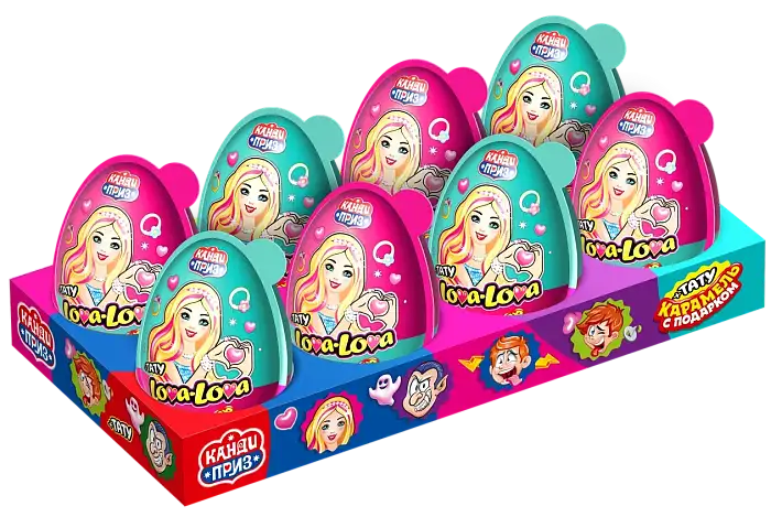Карамель "Lova-Lova" в наборе с подарком 45г/8штКанди Клаб