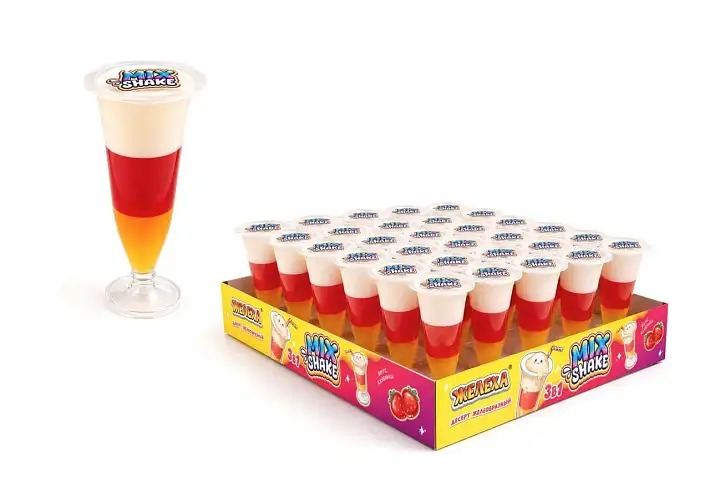 Десерт желеобразный "Mix shake" 35г/30шт/ТД Холодок