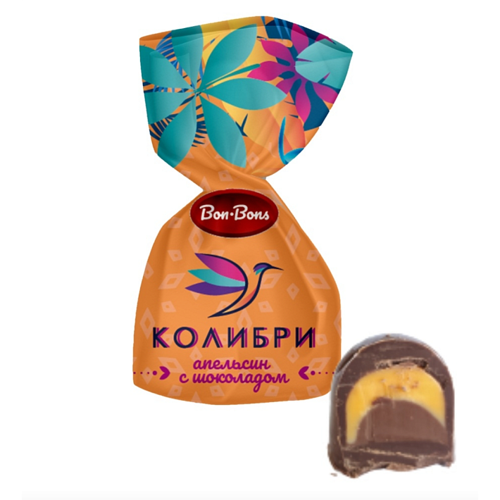Конфеты "Колибри" Апельсин с шоколадом 1000г/BonBons