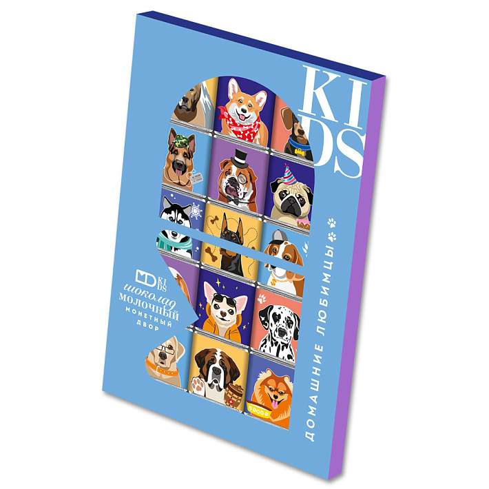 Шоколадный набор "Домашние любимцы-Собаки" молочный 75г/Монетный двор