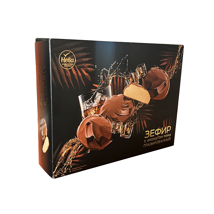 Зефир со вкусом "Рома" глазированный 185г/КФ Нева