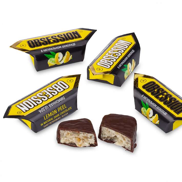 Конфеты "Obsession lemon" с лимонной цедрой 1,3кг/Golden Candies