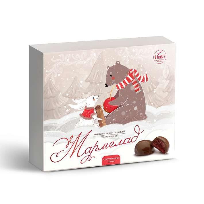 Мармелад со вкусом Вишни с корицей глазированный НГ 180г/КФ Нева