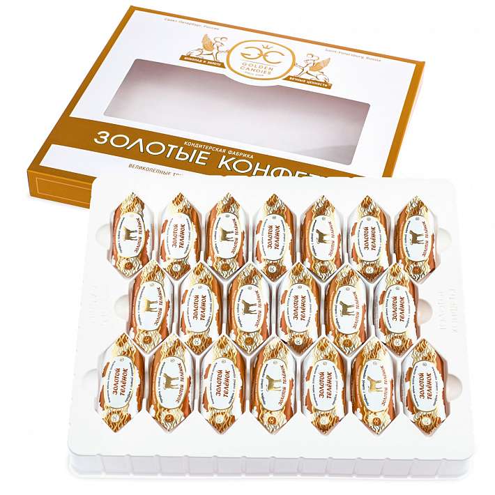 Набор конфет "Трюфели Золотой теленок" соленая карамель 250г/Golden Candies