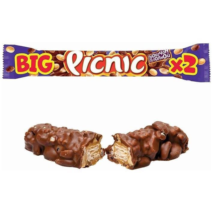 Молочный батончик "Big Picnic" с арахисом 76 гр/Cadbury