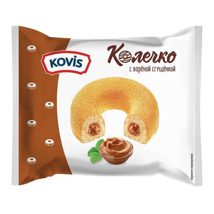 Колечки "КОВИС" с кремом Вареная сгущенка 40г/Раменский КК