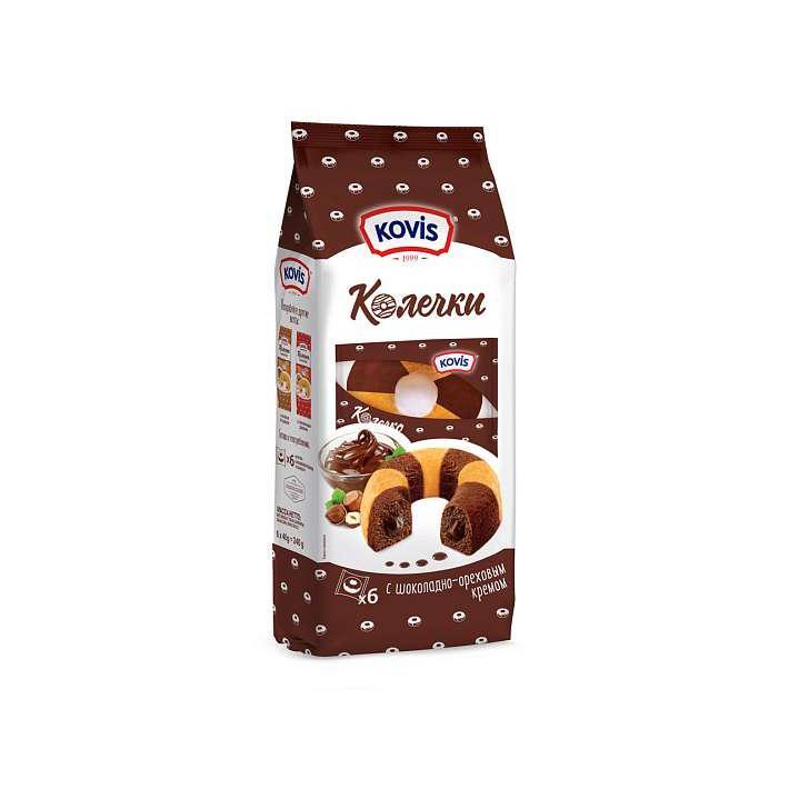 Колечки "Kovis" с Шоколадно-Ореховым кремом 240г/Раменский КК