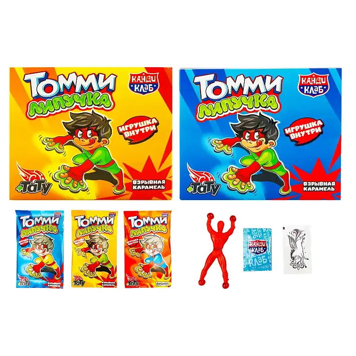 Взрывная карамель  "Томми-Липучка" с тату 1г/30шт/Канди Клаб
