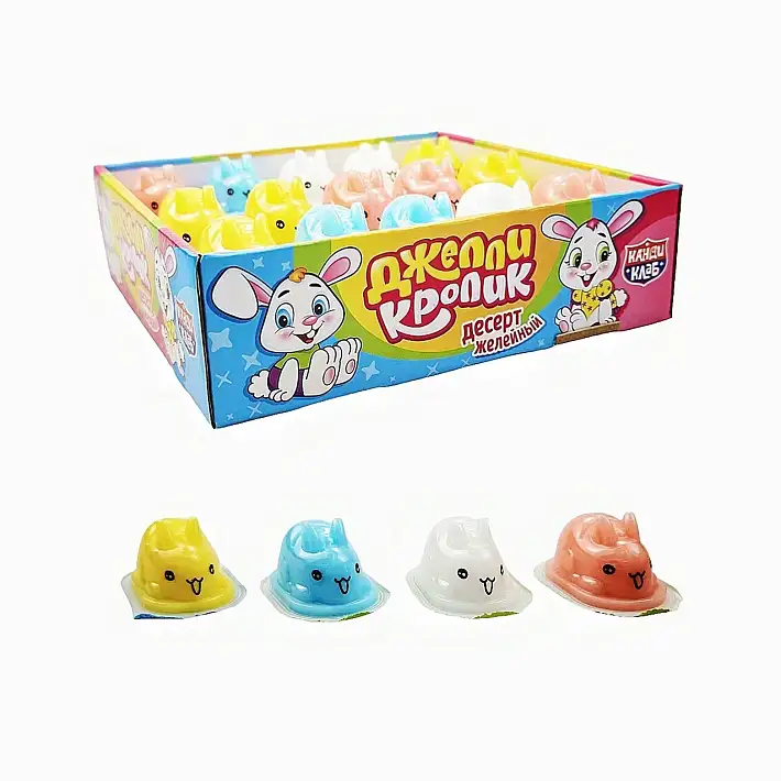 Десерт желейный «Джелли Кролик» ассорти 38г/30шт/Candy Club