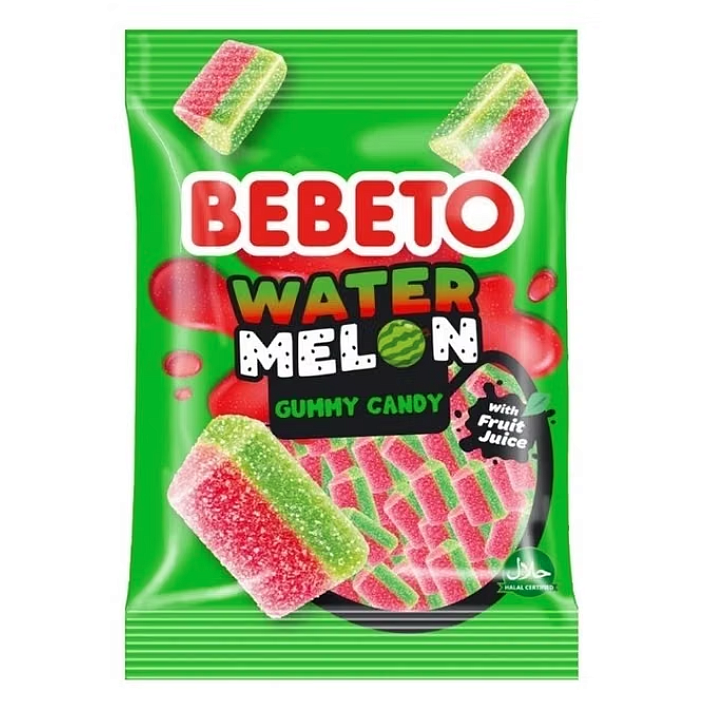 Жевательный мармелад "WATERMELON" со вкусом Арбуза 80г/12шт/Bebeto
