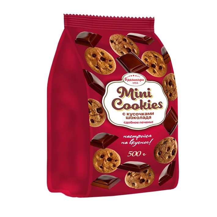 Печенье сдобное "Mini Cookies" с кусочками шоколада 500г/Брянконфи