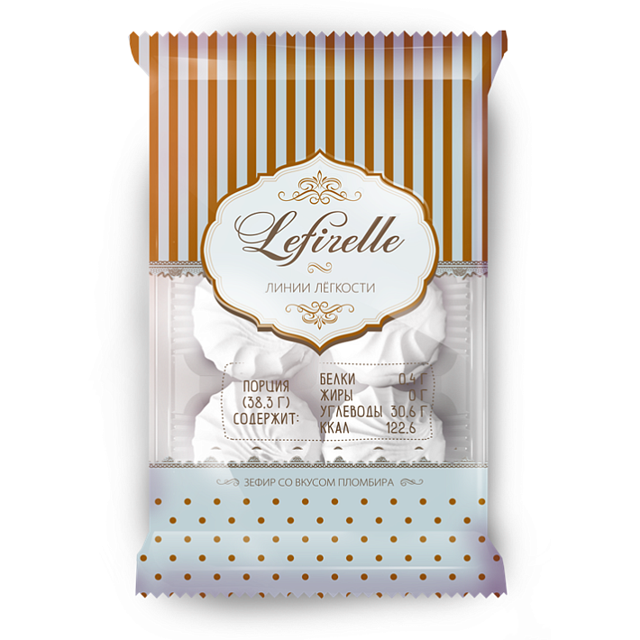 Зефир "Lefirelle" со вкусом пломбира 230г/ Красный пищевик
