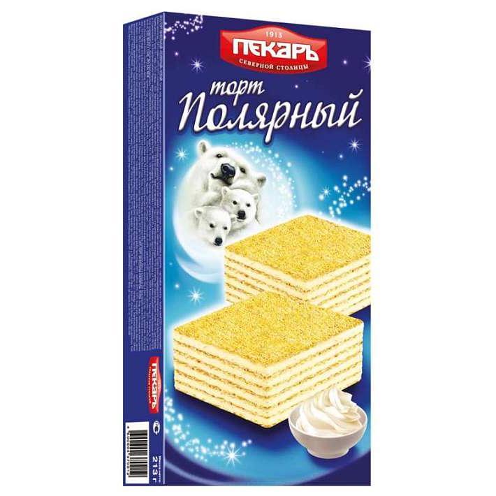 Торт вафельный "Полярный" 213 гр/Пекарь