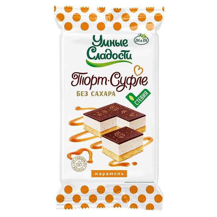 Торт "Суфле" глазированный со вкусом Карамели со стевией 190г/Ди энд Ди