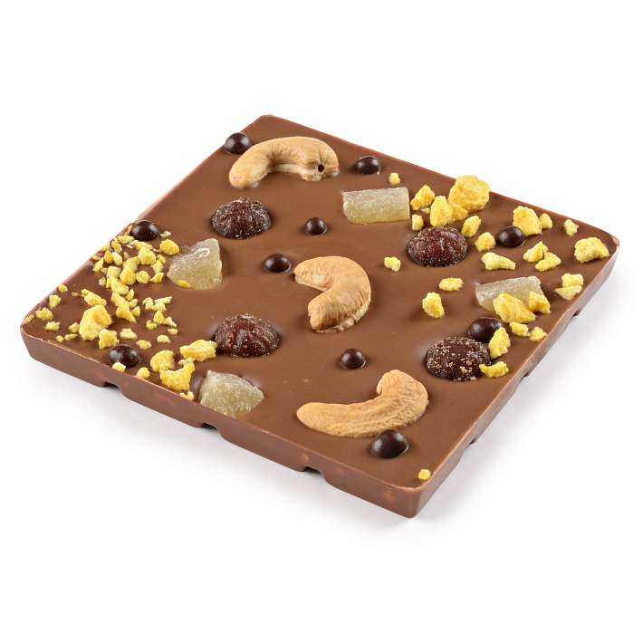 Шоколад "Кешью, Ананас, Апельсин" 75г/Шокоделика