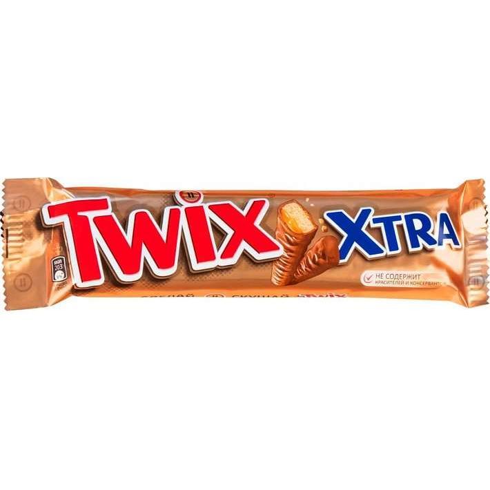  Шоколадный батончик Twix Xtra 82г/24шт/Mars
