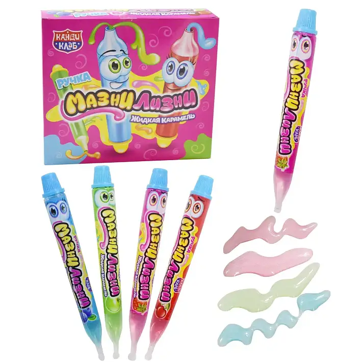 Жидкая карамель «РУЧКА МАЗНИ ЛИЗНИ» ассорти 20г/30шт/Candy Club
