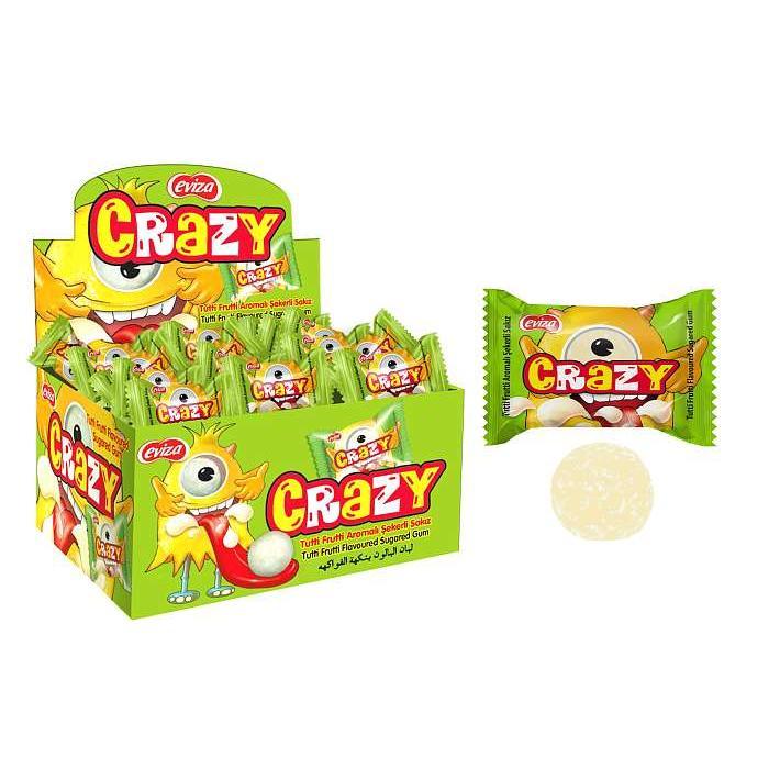КТ94758 Жевательная резинка "CRAZY GUM" тутти-фрутти 3,5г/100шт/Конфитой