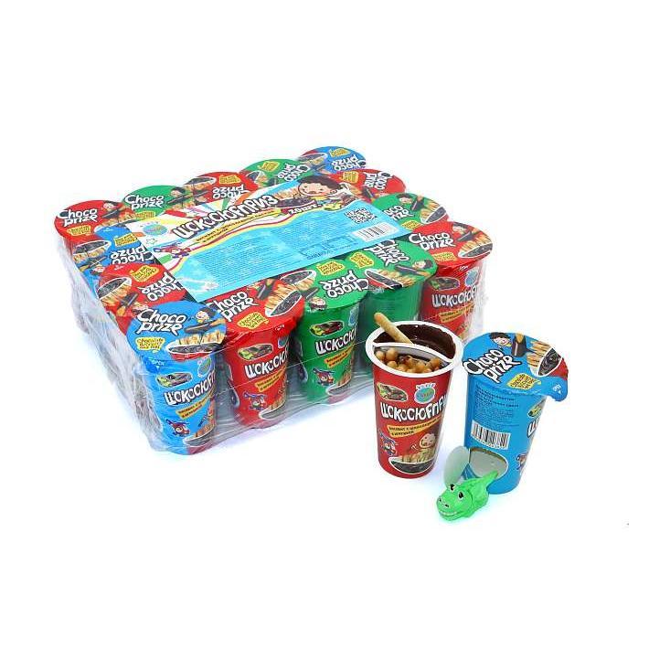 Бисквит с шоколадной пастой и игрушкой "Шокосюрприз" 12г/20шт/Скиф