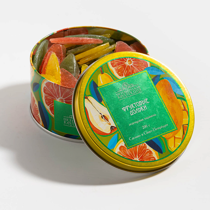 Карамель "Фруктовые дольки" 200г/Петербургская коллекция